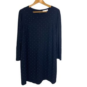 Ann Taylor LOFT PLUS Women’s Long Sleeve black shift dress size 18